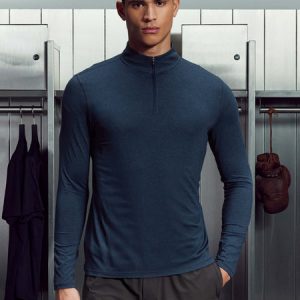 Soft Jersey Motion Half Zip in Navy