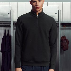 Interlock Jersey Technical Half Zip in Black