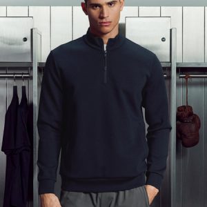 Interlock Jersey Technical Half Zip in Navy
