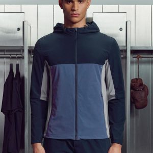 Active Colour Block Windbreaker in Navy Steel Blue