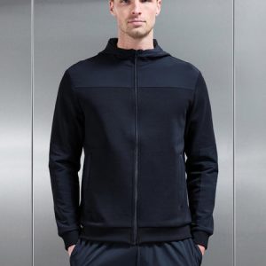 Apex Hybrid Jersey Windbreaker in Navy