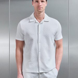 Aztec Revere Collar Shirt in White
