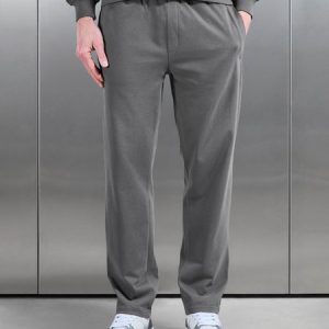 Brushed Straight Leg Jogger in Grey