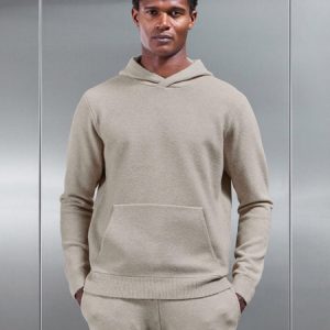 Chunky Wool Hoodie in Stone