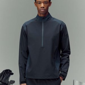 Waterproof Golf Colour Block Half Zip in Navy
