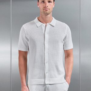 Crochet Shirt in Off White