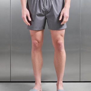 Essential Drawstring Shell Swim Short in Grey