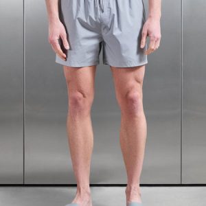 Essential Drawstring Shell Swim Short in Mid Grey
