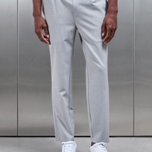 Essential Drawstring Tailored Trouser in Stone