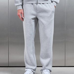 Essential Straight Leg Jogger in Marl Grey