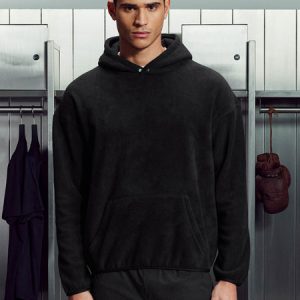 Fleece Relaxed Fit Hoodie in Black