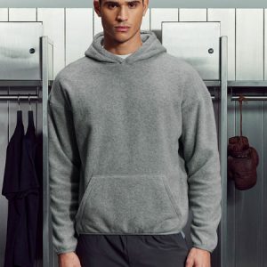 Fleece Relaxed Fit Hoodie in Grey Marl
