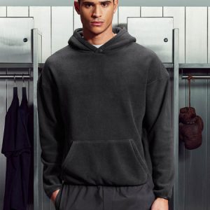 Fleece Relaxed Fit Hoodie in Grey