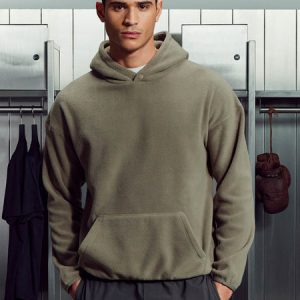 Fleece Relaxed Fit Hoodie in Olive