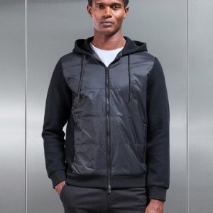 Hybrid Panel Windbreaker in Black
