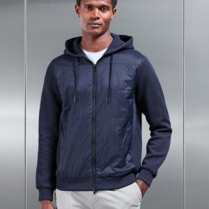 Hybrid Panel Windbreaker in Navy