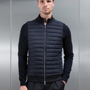 Hybrid Quilted Gilet in Black