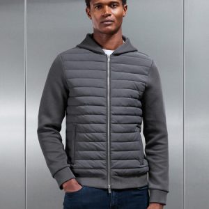 Hybrid Quilted Windbreaker in Grey
