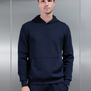 Interlock Jersey Essential Hoodie in Navy