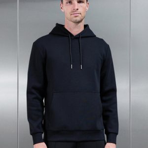 Interlock Jersey Hoodie in Black