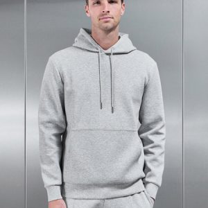 Interlock Jersey Hoodie in Marl Grey