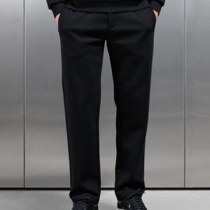 Interlock Jersey Straight Leg Jogger in Black