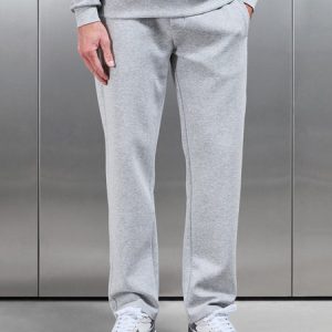 Interlock Jersey Straight Leg Jogger in Marl Grey