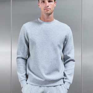 Interlock Jersey Sweatshirt in Marl Grey