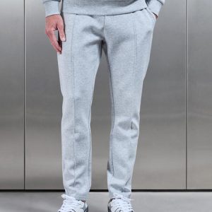 Interlock Jersey Tapered Jogger in Marl Grey