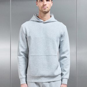 Interlock Jersey Essential Hoodie in Marl Grey