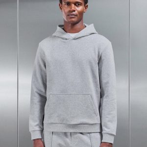 Jersey Hoodie in Marl Grey