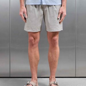 Linen Drawstring Short in Stone