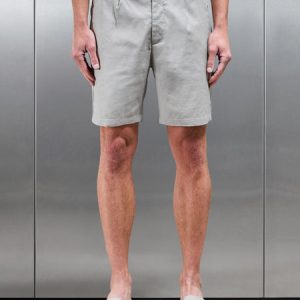 Linen Tailored Short in Stone