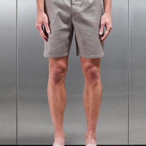 Linen Tailored Short in Taupe