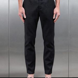 Linen Tailored Trouser in Black