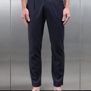 Linen Tailored Trouser in Navy