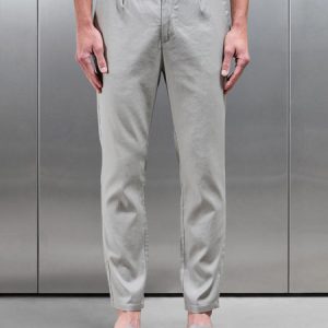 Linen Tailored Trouser in Stone