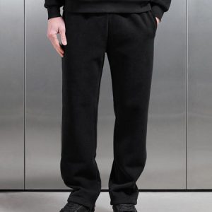Oversized Open Hem Jogger in Black