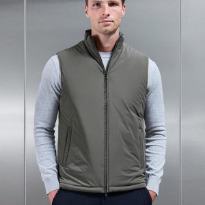Padded Shell Gilet in Olive
