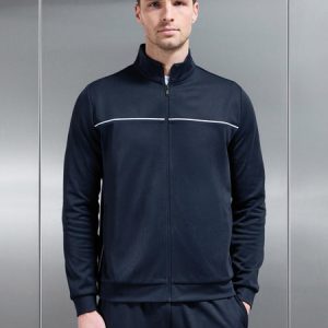 Piping Track Jacket in Navy