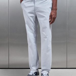 Regular Fit Chino Trouser in Mid Grey