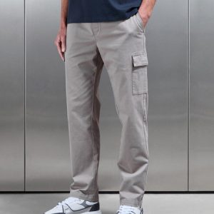 Relaxed Fit Cotton Cargo Pant in Taupe