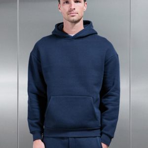 Relaxed Fit Hoodie in Navy
