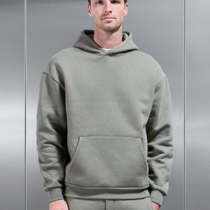 Relaxed Fit Hoodie in Olive