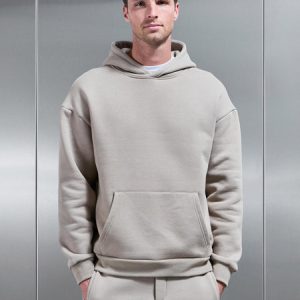 Relaxed Fit Hoodie in Stone