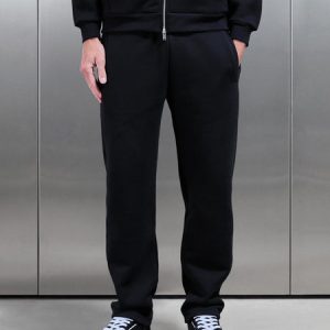Relaxed Fit Straight Leg Jogger in Black