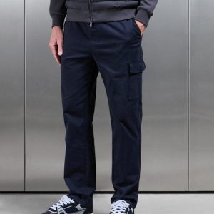 Relaxed Fit Cotton Cargo Pant in Navy