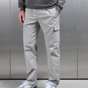 Relaxed Fit Cotton Cargo Pant in Stone