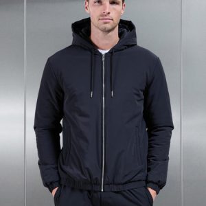Shell Padded Windbreaker in Black