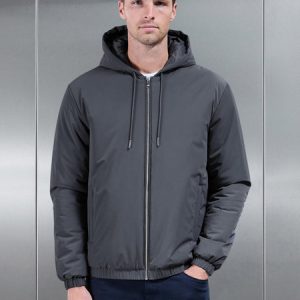 Shell Padded Windbreaker in Grey